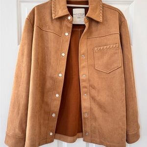 Bohemian Bagatelle Tan Brown Faux Suede Jacket